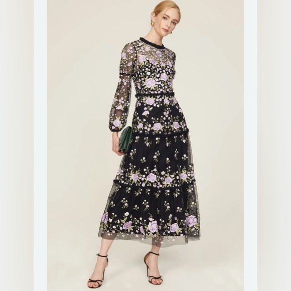 Mac Duggal Dresses & Skirts - Mac Duggal Embroidered tiered dress size 8